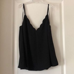 Socialite Scalloped V-Neck Camisole